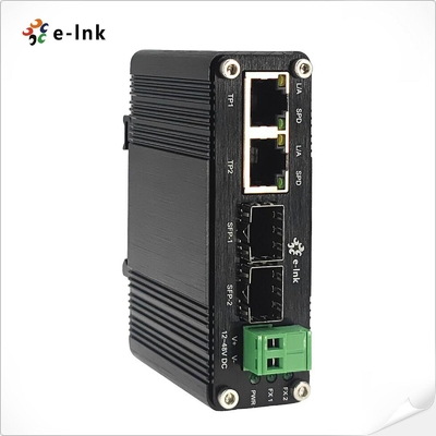 Mini Industrial 2-port 10/100/1000Base-T + 2-port 100/1000Base-X SFP Ethernet Switch