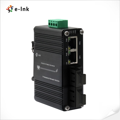 Μίνι Βιομηχανικός 2-Port 10/100/1000T 802.3at PoE + 2-Port 100/1000Base-X SFP Ethernet Switch με λειτουργία Power Booster 12~48VDC
