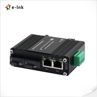 Μίνι Βιομηχανικός 2-Port 10/100/1000T 802.3bt 90W PoE + 2-Port 100/1000Base-X SFP Ethernet Switch