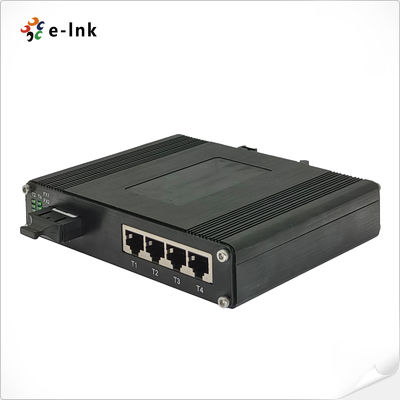 Βιομηχανικός 4-Port 10/100/1000T 802.3bt PoE + 1-Port 100/1000BASE-X Ethernet Switch με SFP, SC, FC, ST Προαιρετικό