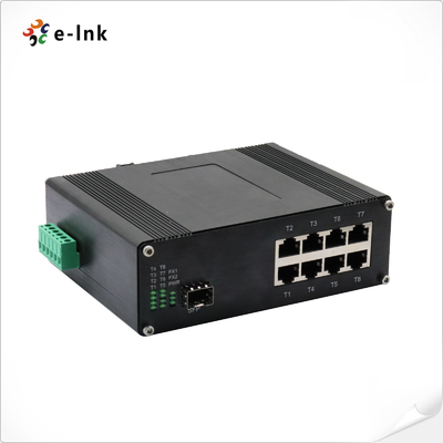 Βιομηχανικό 8-Θυρών 10/100/1000T 802.3bt PoE + 1-Θύρα 100/1000Base-X Ethernet Switch Υποστηρίζει Full/Half-duplex, Αυτόματη διαπραγμάτευση, Auto MDI/MDIX
