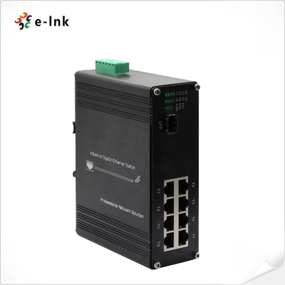 Βιομηχανικός διακόπτης Ethernet 8 θυρών 10/100/1000T 802.3bt PoE + 1 θύρας 100/1000Base-X Υποστηρίζει εγκατάσταση σε ράγα DIN