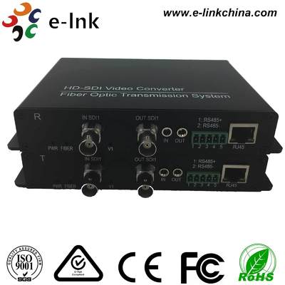 SD/HD/3G-SDI + RS485/RS422/RS232 Δεδομένα + 10/100M Ethernet μέσω Μετατροπέα Οπτικών Ινών