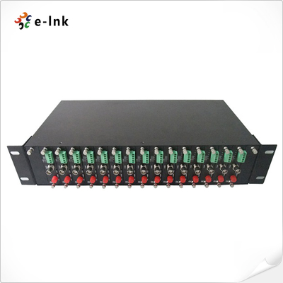 16 Slots Video Converter Rack Υποστηρίζοντας ταυτόχρονη λειτουργία 1Ch ή 2Ch κάρτας τύπου video converters