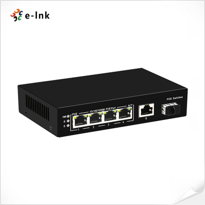 Διακόπτης Ethernet 4 θυρών 10/100/1000BASE-T PoE και 1 θύρας Gigabit TP/SFP Uplink