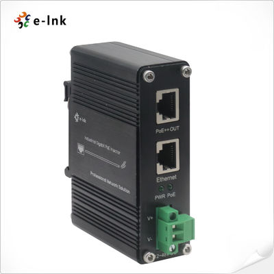 Βιομηχανικός 95W PoE++ Injector IEEE 802.3bt 12-48V DC Wide Input Gigabit Ethernet DIN Rail Mount