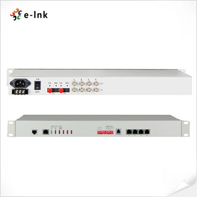 4E1 4FE PDH Fiber Multiplexer with 62.5/125um Fiber Type 1 1 Protection and 120km Transmission Distance VLAN Included