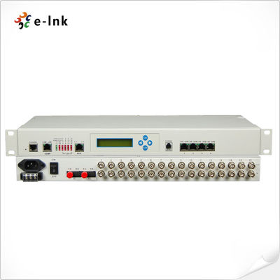 PDH Multiplexer 16E1 4FE SNMP LCD 1+1 Protection 100km