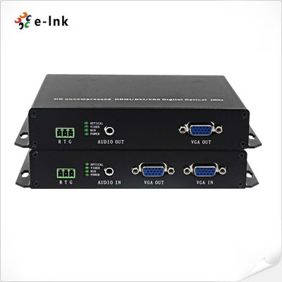 USB VGA KVM Fiber Optic Extender 10km 1080P RS232 Μεταφορά ήχου