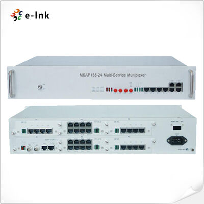 quality 155Mbps 24 καναλιών E1 SDH Πλατφόρμα πρόσβασης πολλαπλών υπηρεσιών με πλαίσιο 1U και πολλαπλέκτη SDH STM-1 factory