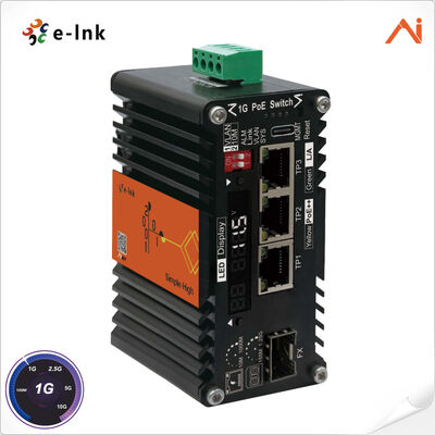 quality 3 θύρες 10/100/1000BASE-T IEEE802.3at PoE+ 30W σε 1 θύρα 100/1000BASE-X 
Μίνι Industrial AI Smart Managed PoE + Ethernet Switch με ενισχυτή τάσης factory